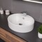 Alfi Brand ALFI brand ABC910 White 22" Oval Above Mount Ceramic Sink with Faucet Hole ABC910 - alternate 1